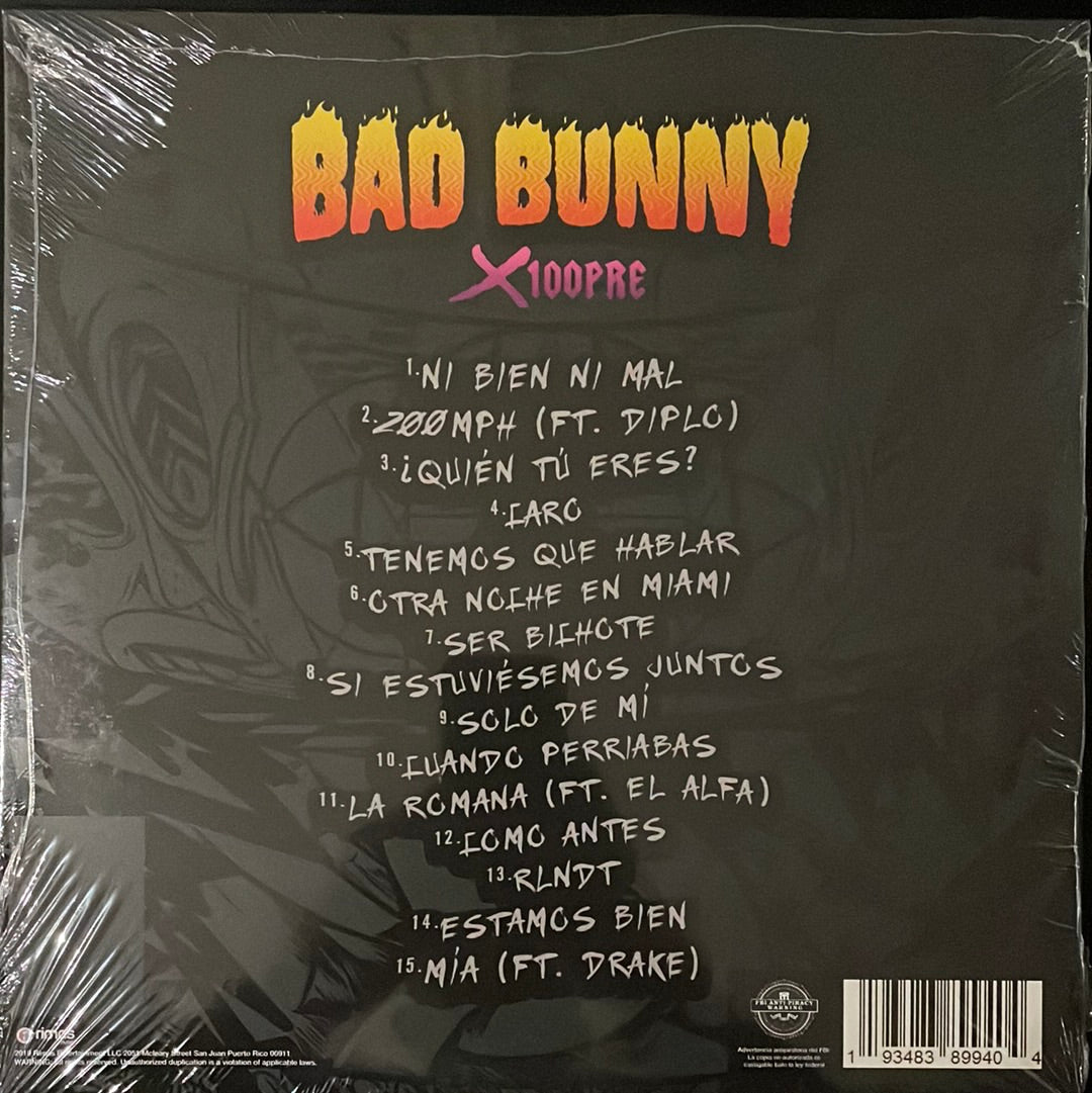 Bad Bunny - X100PRE Gatefold LP