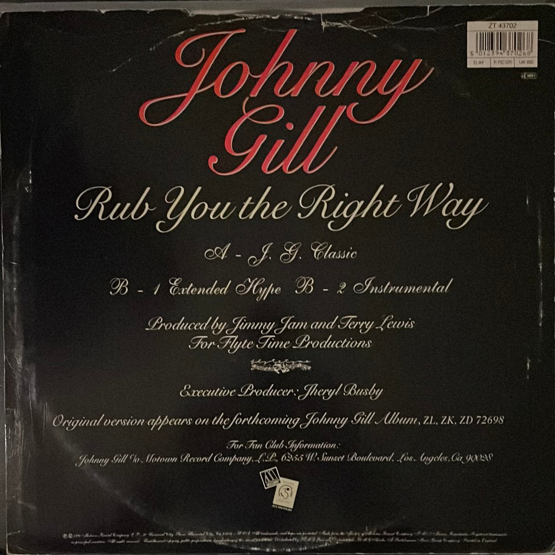 Johnny Gill - Rub You the Right Way (12")