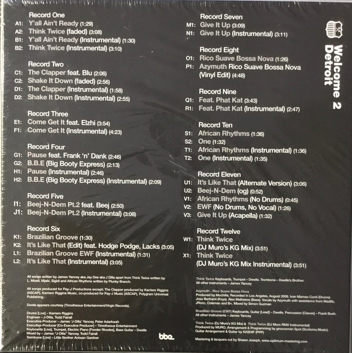Jaydee - Welcome 2 Detroit (20th Anniversary 7" Box Set)