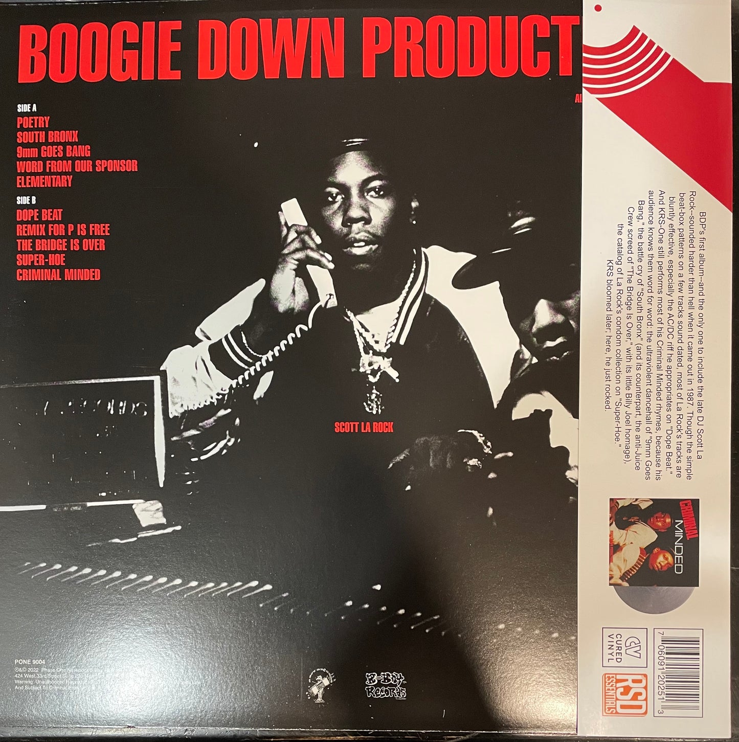 Boogie Down Productions - Criminal Minded - RSD 35th Anniversary Release