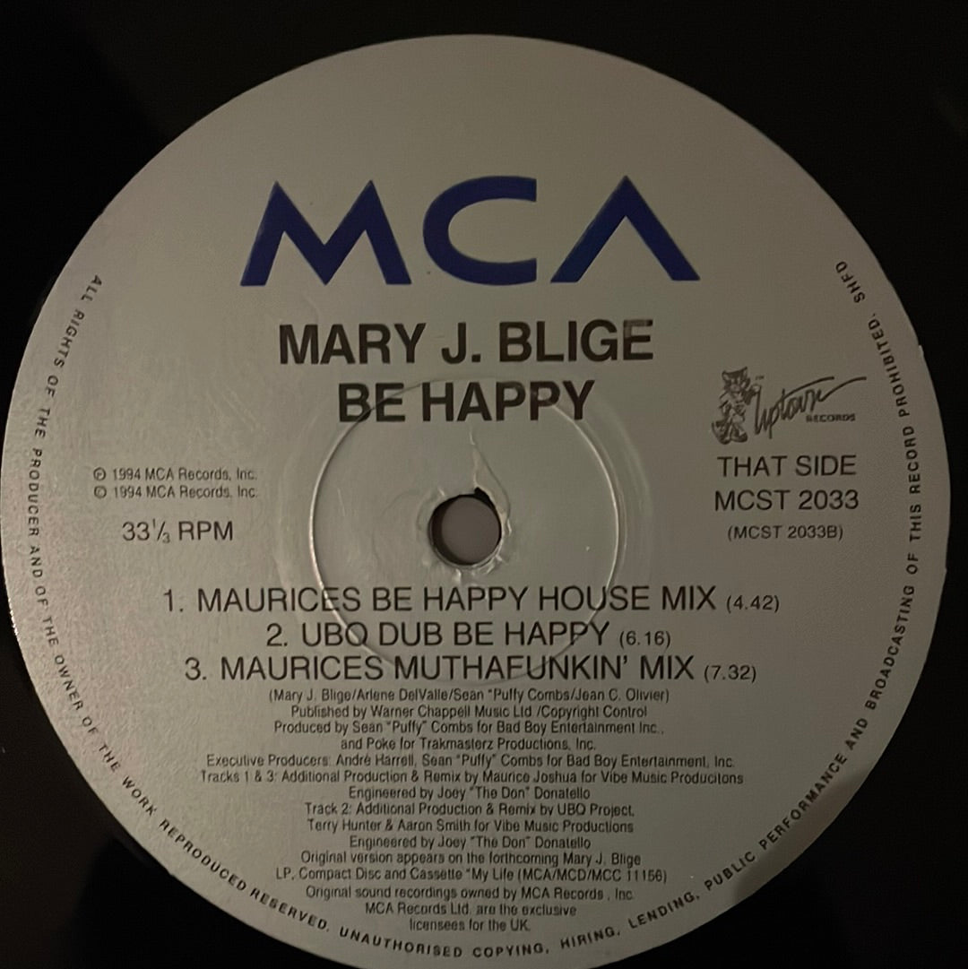 Mary J Blige - Be Happy (12")