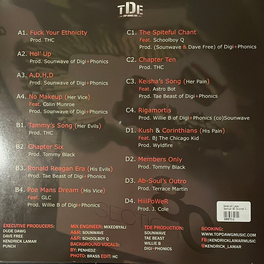 Kendrick Lamar - Section 80 (2LP Limited Colour Vinyl Edition)