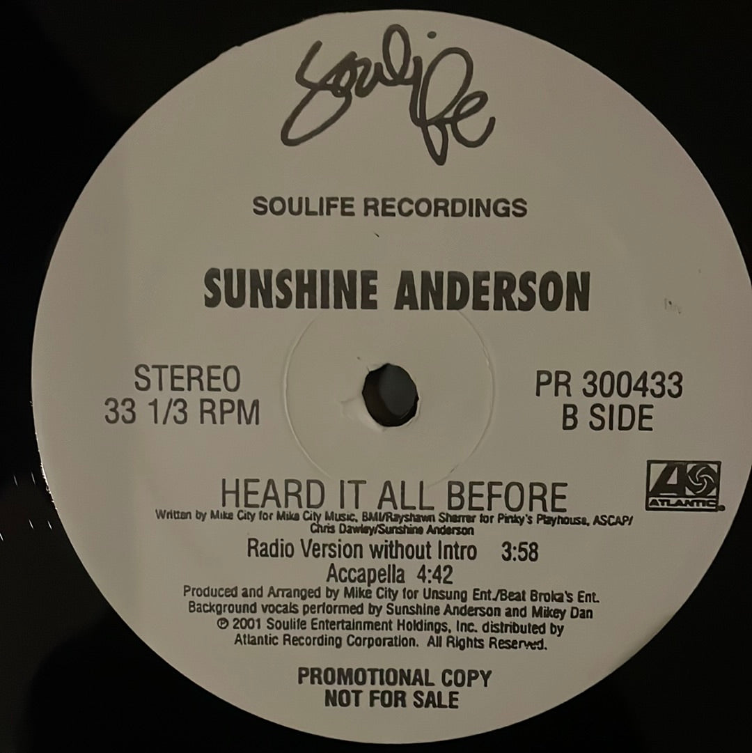 Sunshine Anderson - Heard it all Before (12")
